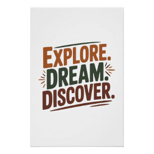 Poster Explorer rêve découvrir