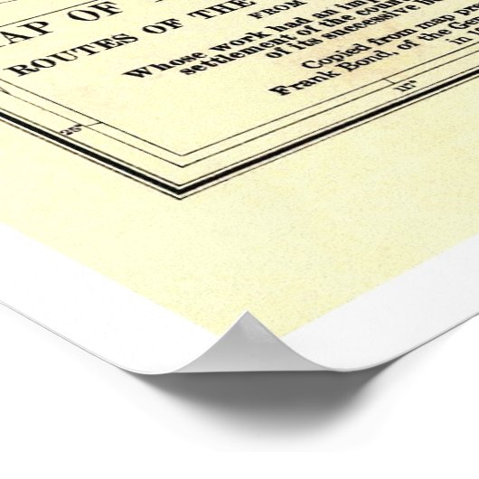 Poster Explorer Routes En Amérique 1907 (Coin)