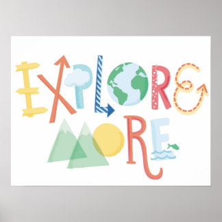 Poster Explorez davantage - L'art pour enfants