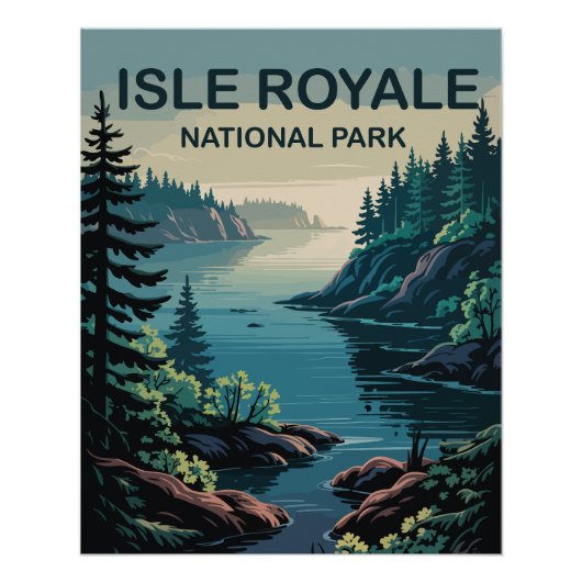 Poster Explorez Isle Royale Le paradis éloigné du Michiga (Devant)
