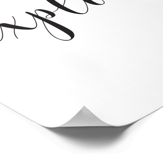 Poster Explorez la calligraphie noir et blanc Inspiration (Coin)