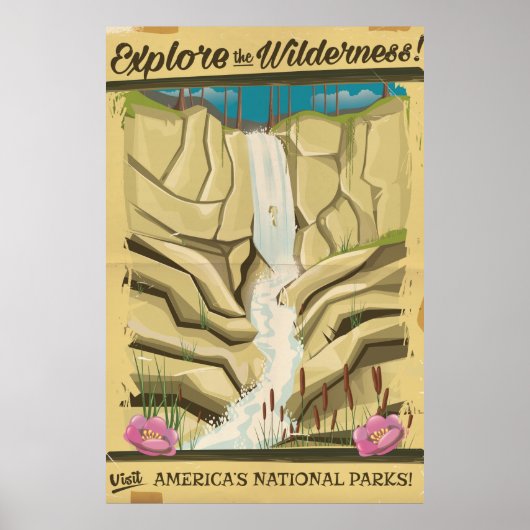 Poster Explorez l'affiche vintage de Wildness ! (Devant)