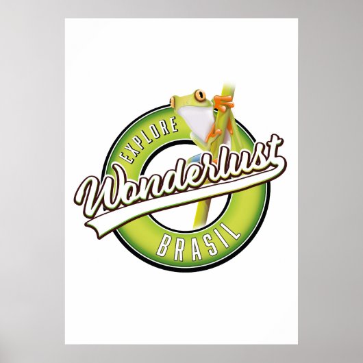 Poster Explorez le Brésil Envie d'ailleurs aimant pour v (Devant)
