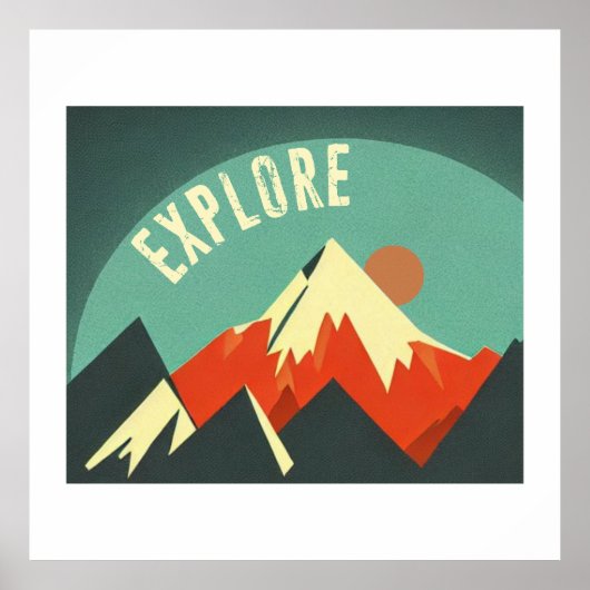 Poster Explorez les montagnes (Devant)