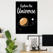 Poster Explorez l'univers (Bureau à domicile)