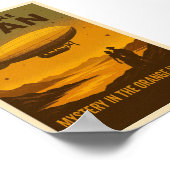 Poster Explorez Titan - Voyage spatial Vintage (Coin)