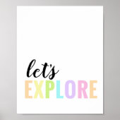 Poster Explorons Playroom Pastel Rainbow (Devant)