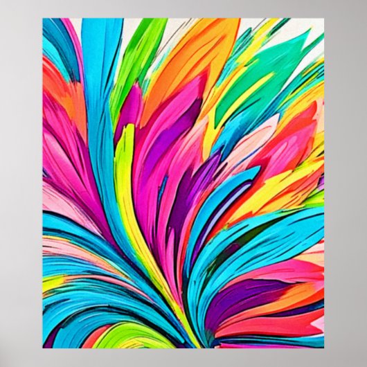 Poster Explosion Abstraite (Devant)