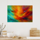 Poster Explosion Abstraite de Couleurs Éclatantes (Cuisine)