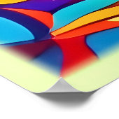 Poster Explosion Abstraite florale (Coin)