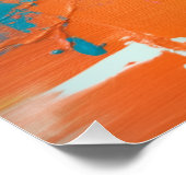Poster Explosion Abstraite Haute Brillance (Coin)