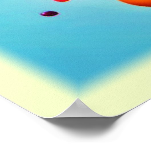 Poster Explosion colorée de bulle (Coin)