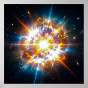 Poster Explosion cosmique Supernova Épique dans l'espace 