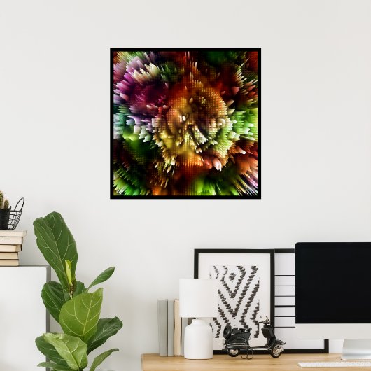 Poster Explosion couleur 2 (Bureau à domicile)