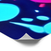 Poster Explosion d'art de couleur vibrante (Coin)