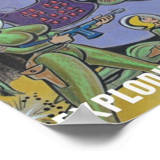 Poster Explosion de baleines (Coin)