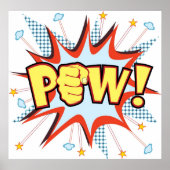 Poster explosion de bande dessinée de pow (Devant)