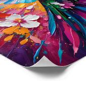 Poster Explosion de colibri coloré  (Coin)