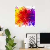 Poster Explosion de couleur (Bureau à domicile)