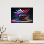 Poster Explosion de couleur (Cuisine)
