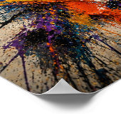Poster Explosion de Couleur Abstrait  (Coin)
