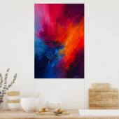 Poster Explosion de Couleur Abstraite Inferno Bloom (Cuisine)