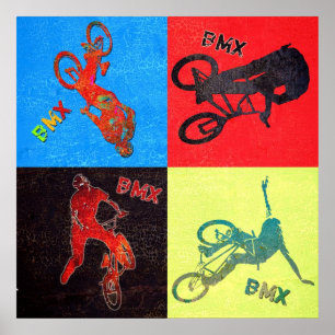 Poster Explosion de couleur de BMX, Copyright Karen J