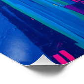 Poster Explosion de couleur en gras Dynamique Abstrait mo (Coin)