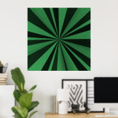 Poster Explosion de couleur - Vert (Bureau à domicile)