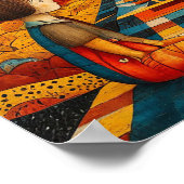 Poster Explosion de couleurs abstraites vibrantes pour le (Coin)