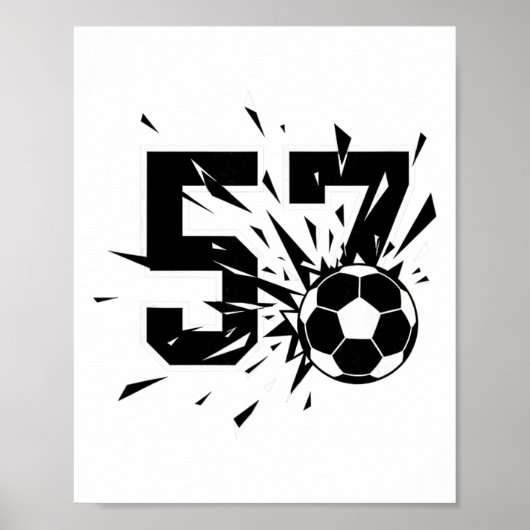 Poster Explosion de foot 57 Numéro 57 Style de fan de foo (Devant)