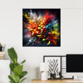 Poster Explosion de fruits (Bureau à domicile)