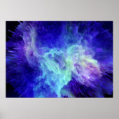 Poster Explosion de néon spatial no 1 (Devant)