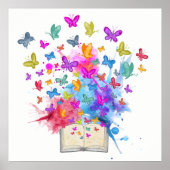 Poster Explosion de papillons (Devant)