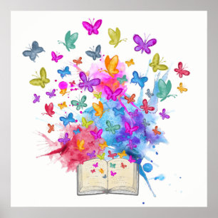 Poster Explosion de papillons