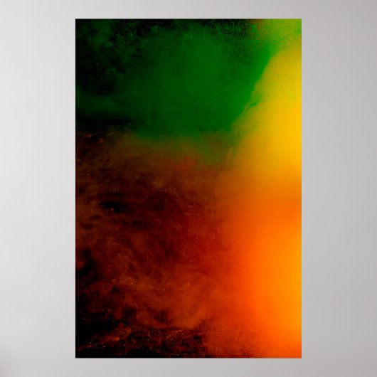 Poster explosion de poussière de couleur abstraite sur un (Devant)