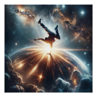 Explosion de rupture galactique dans l'espace prof