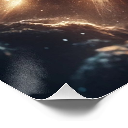 Poster Explosion de rupture galactique dans l'espace prof (Coin)