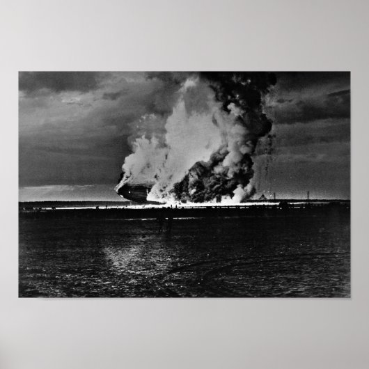 Poster Explosion de Zeppelin - Catastrophe du Hindenburg  (Devant)