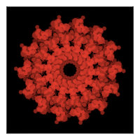 Explosion d'étoile rouge dans le ciel noir