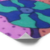 Poster Explosion du dessin Abstrait couleur (Coin)