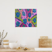 Poster Explosion du dessin Abstrait couleur (Cuisine)