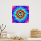 Poster Explosion en bleu rouge vert et violet (Cuisine)