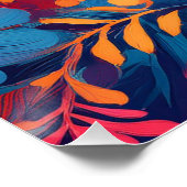Poster Explosion florale audacieuse - Art de la nature co (Coin)