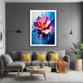 Poster Explosion florale éclatante Art floral Abstrait