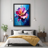 Poster Explosion florale éclatante Art floral Abstrait