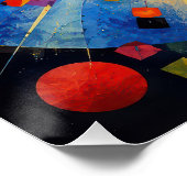 Poster Explosion Géométrique Cosmique Abstrait (Coin)
