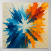 Poster Explosion vive - Énergie expressionniste Abstraite (Devant)