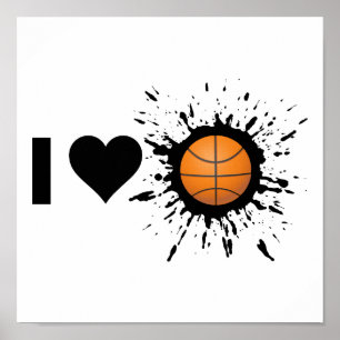 Poster Explosive I Love Basketball