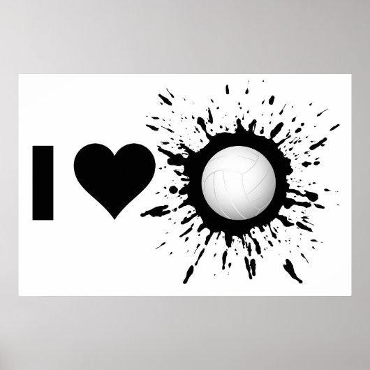 Poster Explosive I Love Volleyball 1 (Devant)